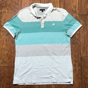 Banana Republic light blue, white, grey polo